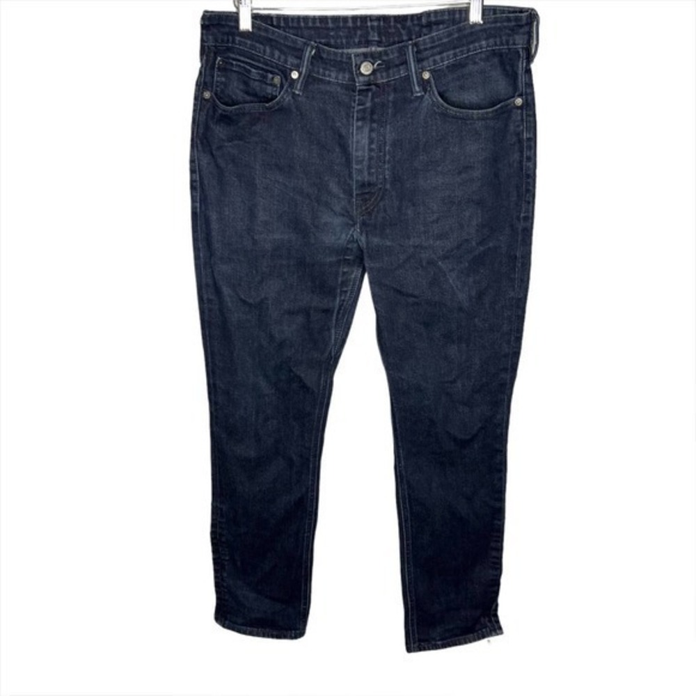 Levi's men's dark wash denim blue jeans zip button cotton 36 x 30